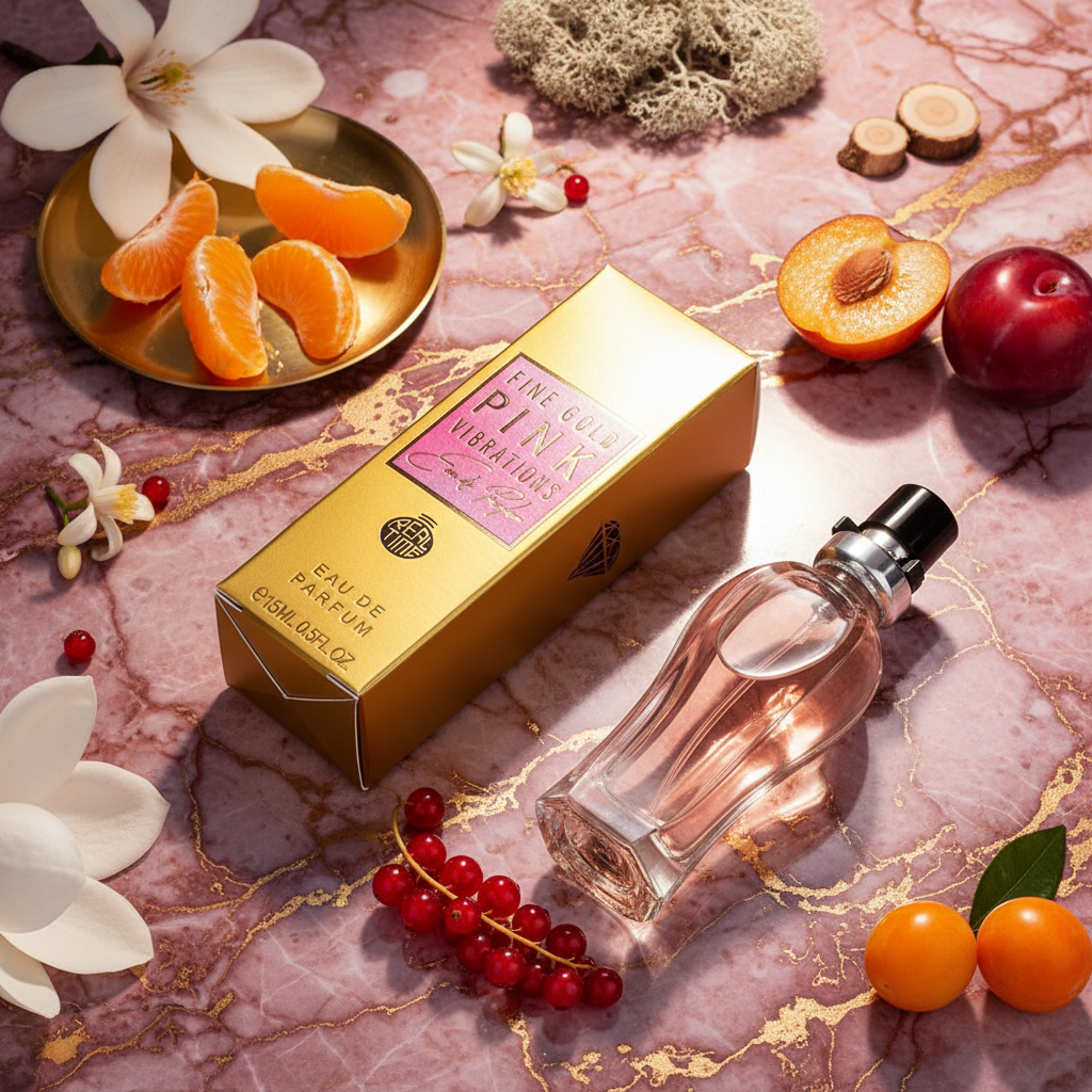 15ml EDP "FINE GOLD PINK VIBRATIONS" - gyümölcsös - citrusos illat 1 
