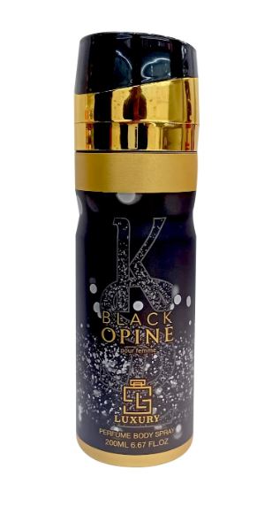 Black Opine parfümös testspray 200 ml – virágos-gourmand női illat 4 