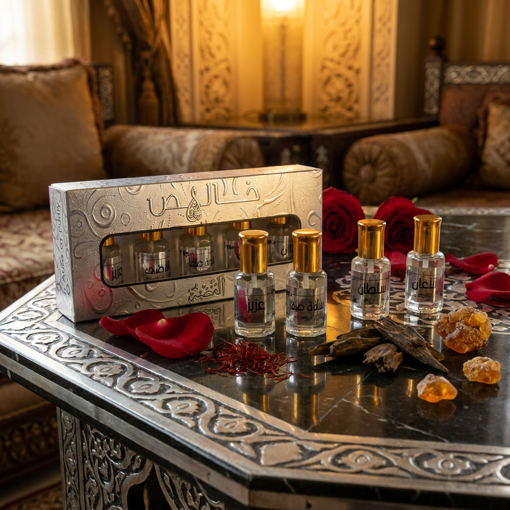Khalis Silver koncentrált parfümolaj 5 × 12 ml – virágos-fás uniszex illat