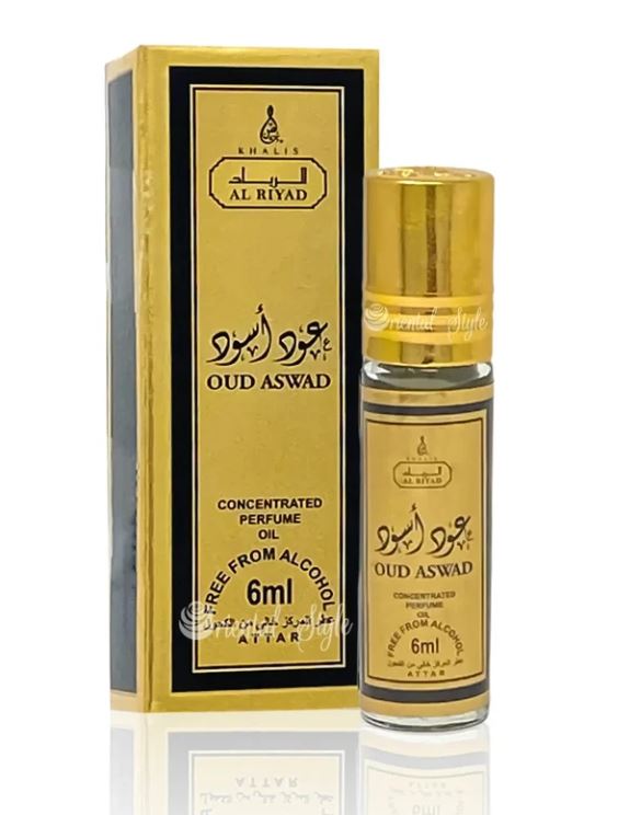 Oud Aswad Al Riyad golyós parfümolaj 6 ml – fás-fűszeres férfi illat