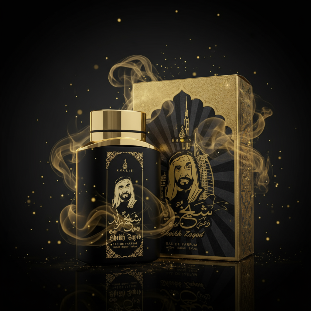 100 ml Eau de Perfume SHEIKH ZAYED GOLD Fűszeres Fás Illat Férfiaknak 5 