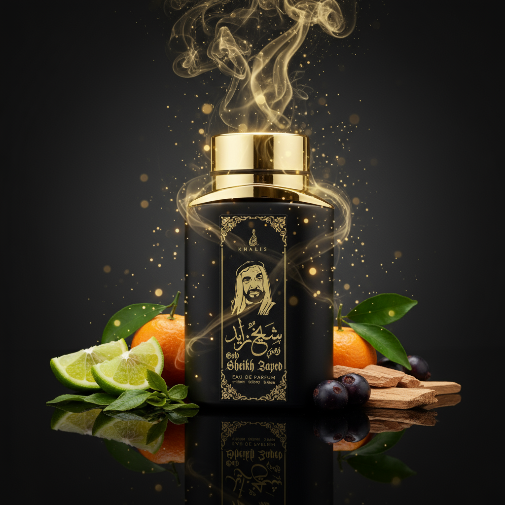 100 ml Eau de Perfume SHEIKH ZAYED GOLD Fűszeres Fás Illat Férfiaknak 7 