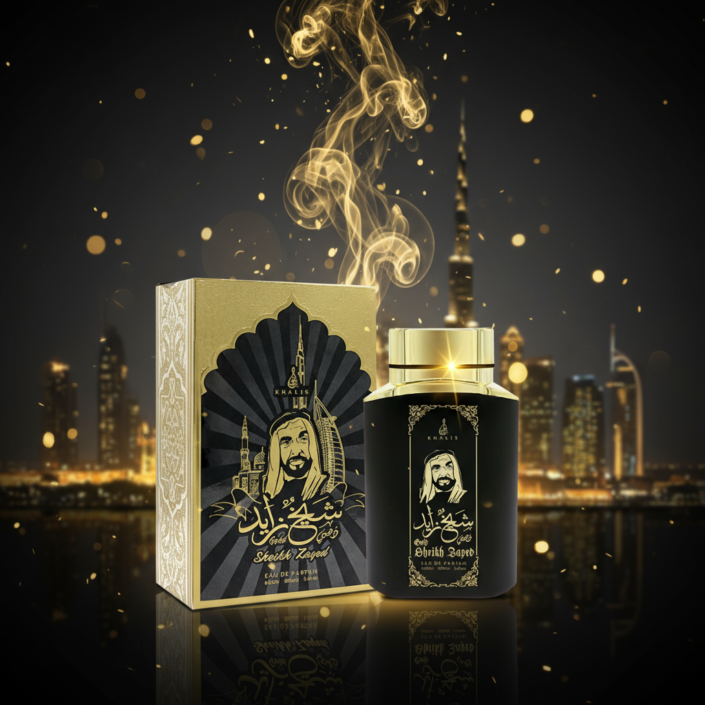 100 ml Eau de Perfume SHEIKH ZAYED GOLD Fűszeres Fás Illat Férfiaknak 10 