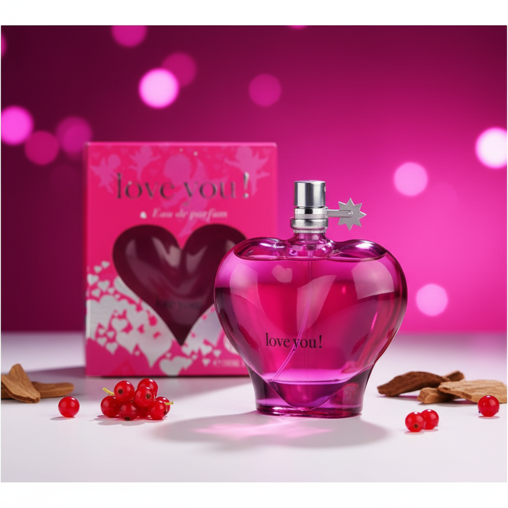 100 ml Eau de Parfum  "Love You Pink" Gyümölcsös - Citrusos Illat Nőknek 4 