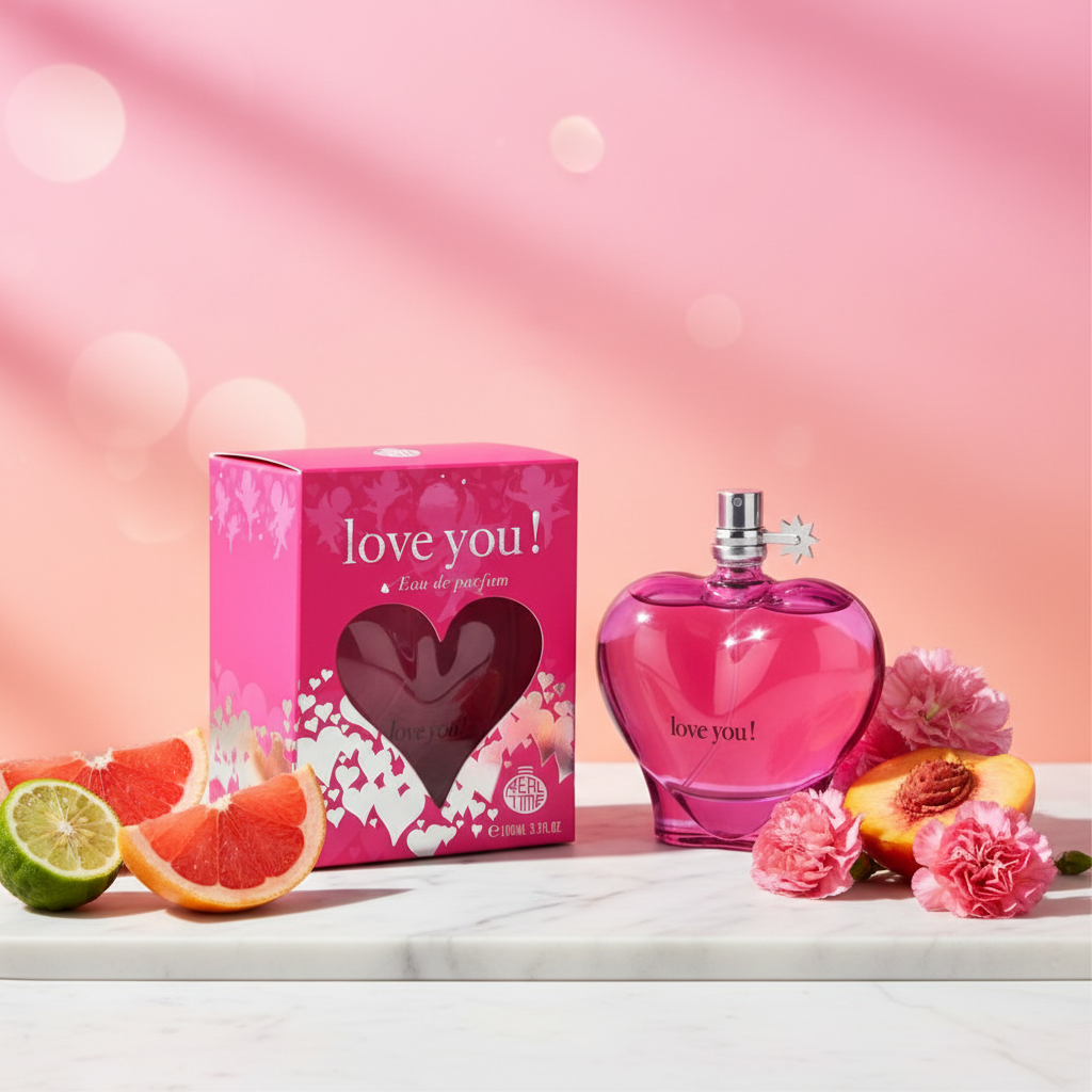 100 ml Eau de Parfum  "Love You Pink" Gyümölcsös - Citrusos Illat Nőknek 11 