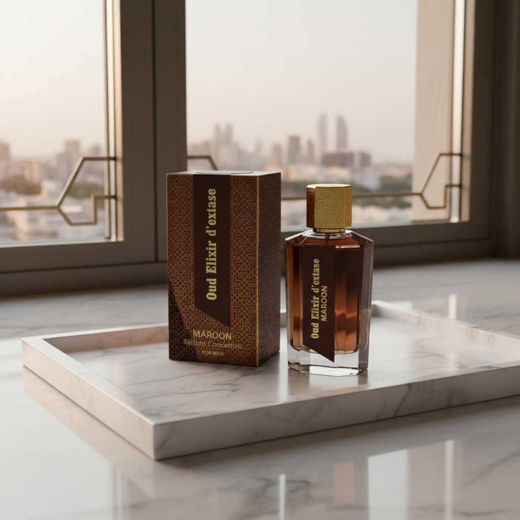 EDP 100ml "Oud Elixir D’extase Maroon" - keleties-fás illat