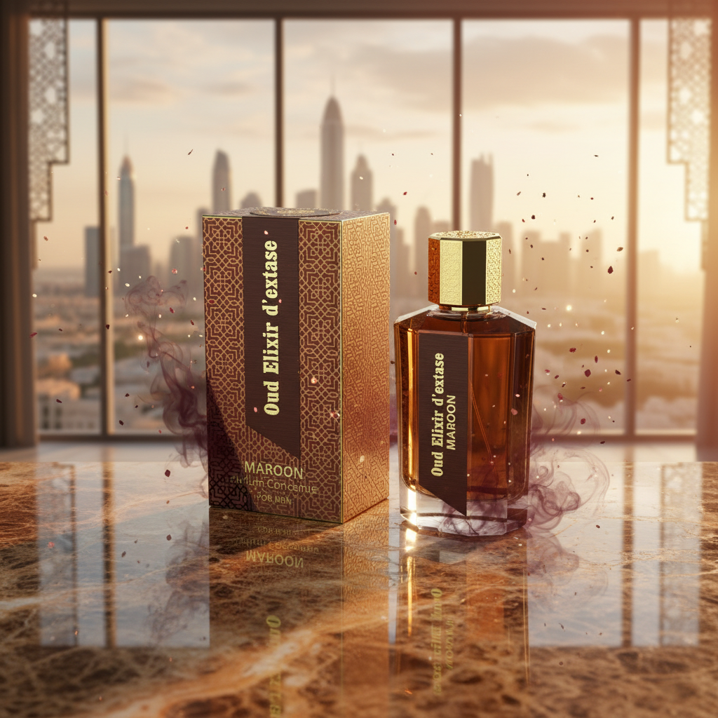 EDP 100ml "Oud Elixir D’extase Maroon" - keleties-fás illat 1 