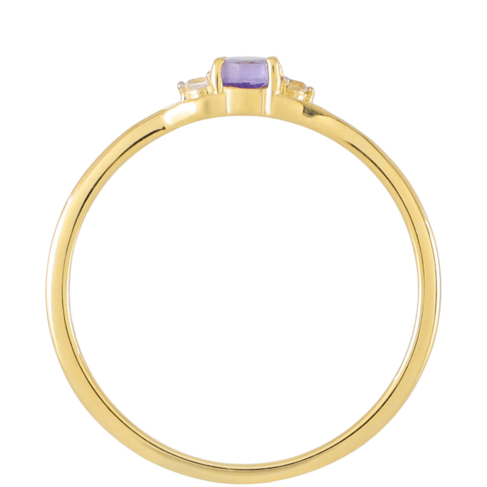 9 Karátos Arany Szett "AAA" Osztályú Tanzanittal és Fehér Topázzal ( Fülbevaló+Gyűrű+Medál ) 5 