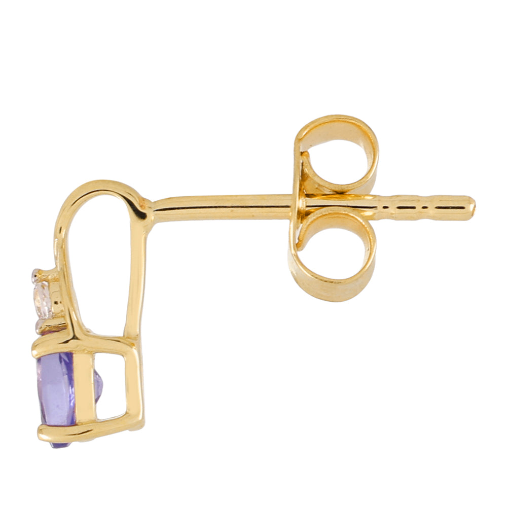 9 Karátos Arany Szett "AAA" Osztályú Tanzanittal és Fehér Topázzal ( Fülbevaló+Gyűrű+Medál )