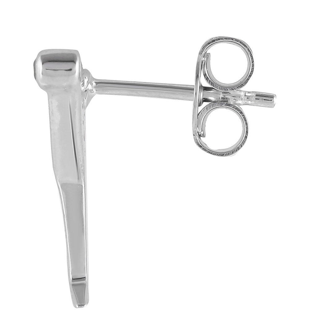 Ezüst Fülbevaló Króm Diopsziddal és Fehér Topázzal