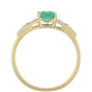9 Karátos Arany Gyűrű Brazil Smaragddal és Fehér Topázzal