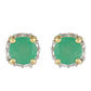 9 Karátos Arany Fülbevaló Brazil Smaragddal és Fehér Topázzal