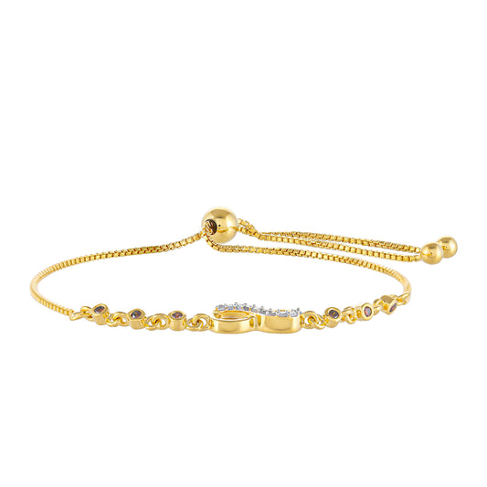 Arannyal Bevont Ezüst Karkötő Vörös Gyémánttal és Fehér Gyémánttal