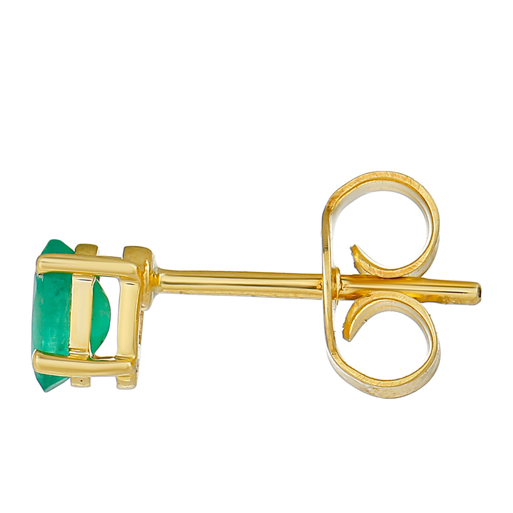 9 Karátos Arany Fülbevaló Brazil Smaragddal 2 