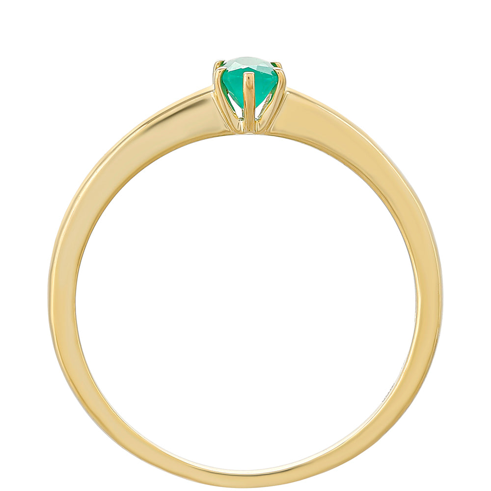 9 Karátos Arany Gyűrű Brazil Smaragddal 4 