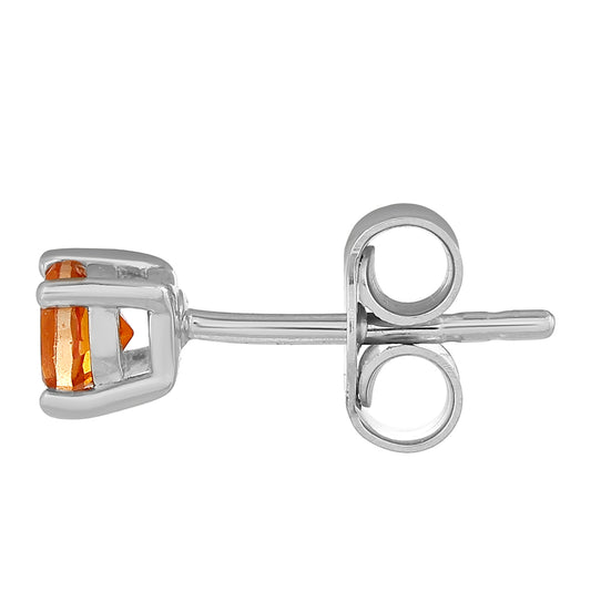 Ezüst Fülbevaló Padparadschai Kvarccal