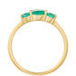 9 Karátos Arany Gyűrű Brazil Smaragddal