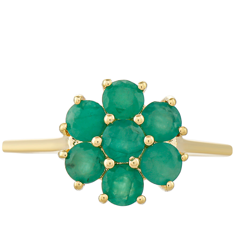 9 Karátos Arany Gyűrű Brazil Smaragddal 1 