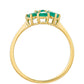 9 Karátos Arany Gyűrű Brazil Smaragddal