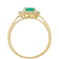9 Karátos Arany Gyűrű Brazil Smaragddal és Természetes Cirkónnal