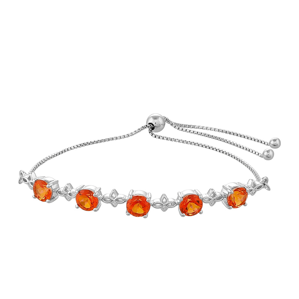 Ezüst Karkötő Padparadschai Kvarccal 1 