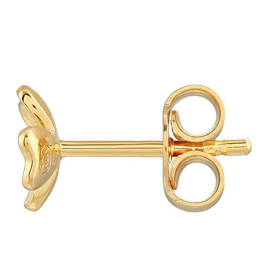 Arannyal Bevont Ezüst Fülbevaló Zöld Gyémánttal