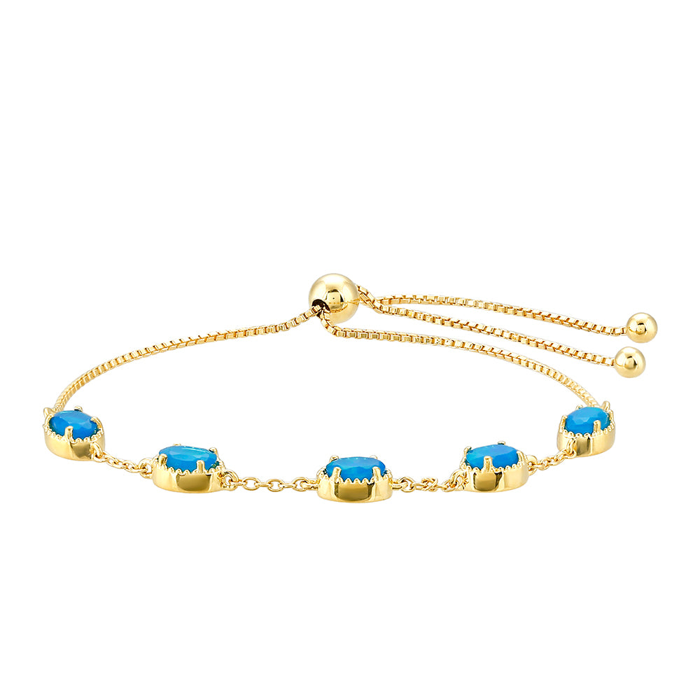 Arannyal Bevont Ezüst Karkötő Etiópiai Paraiba Kék Opállal 2 