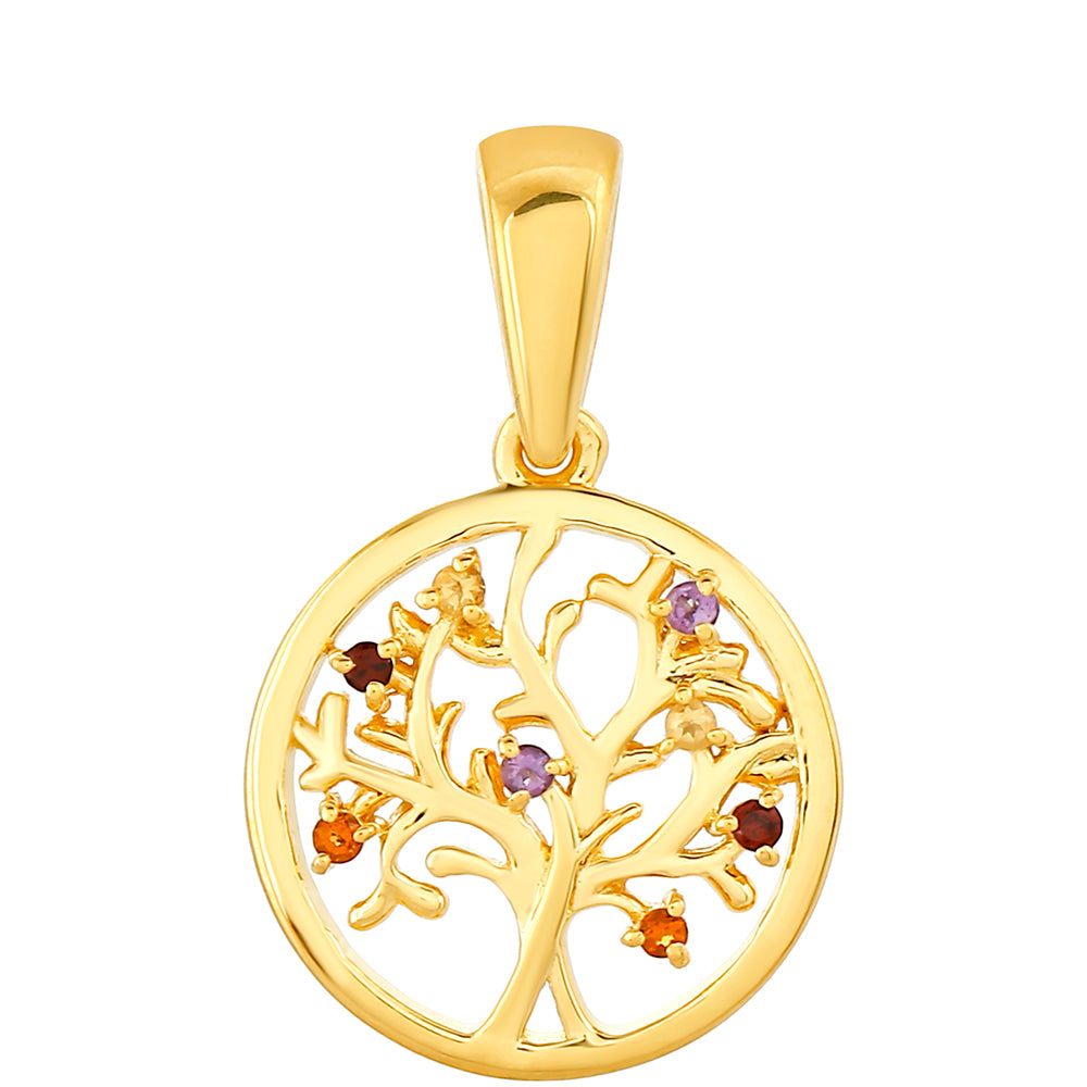 Arannyal Bevont Ezüst Medál Ametiszttel és Madeirai Citrinnel 1 