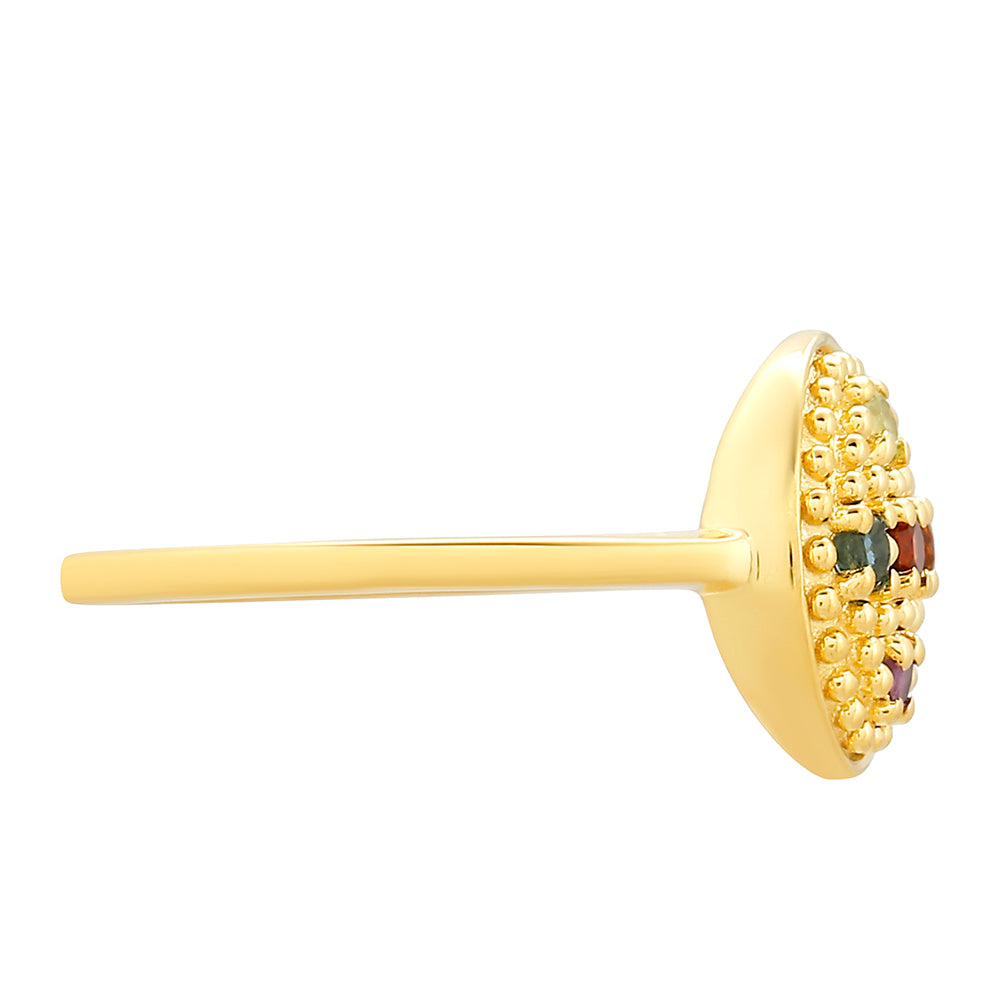 Arannyal Bevont Ezüst Gyűrű Ametiszttel és Madeirai Citrinnel 2 