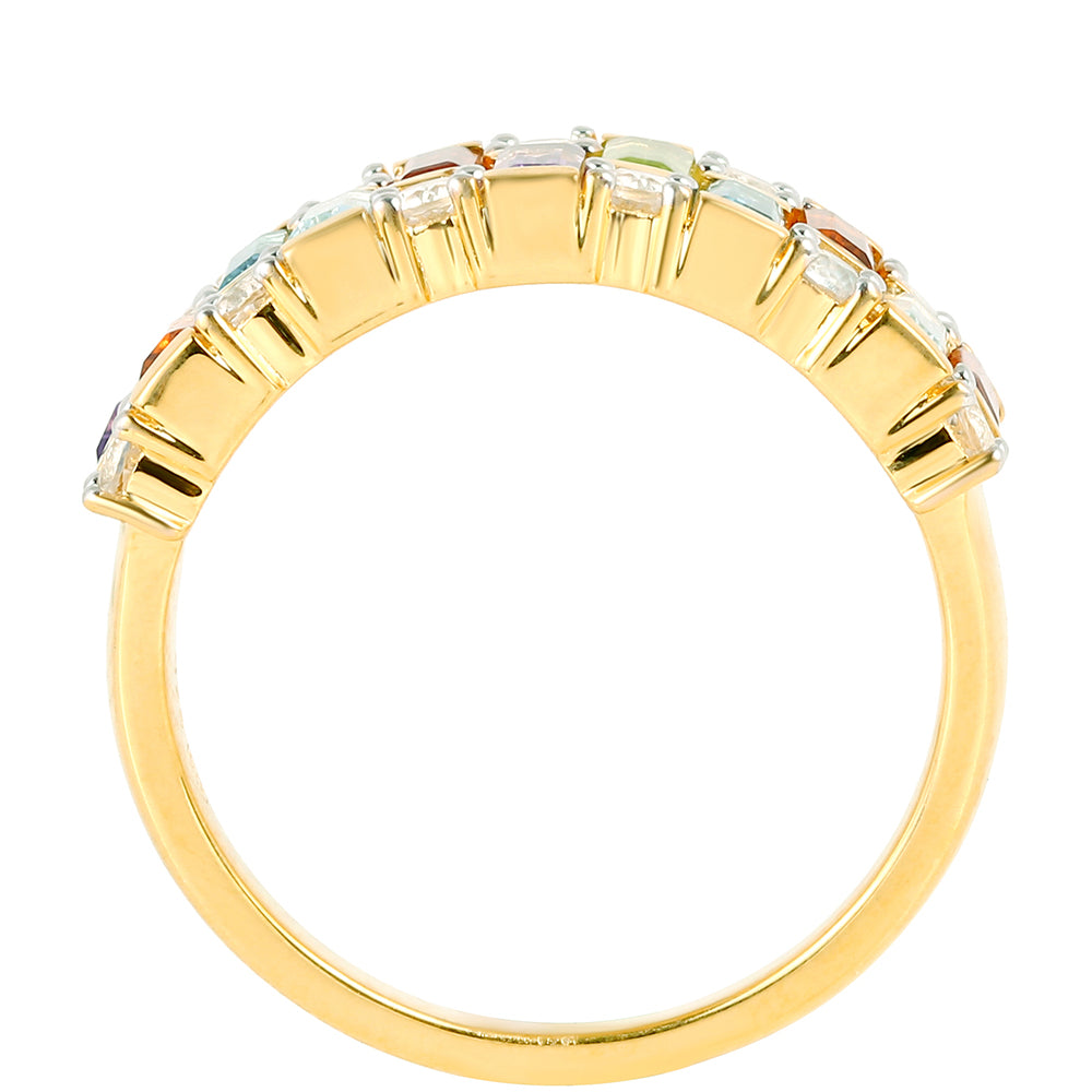 Arannyal Bevont Ezüst Gyűrű Ametiszttel és Citrinnel 4 