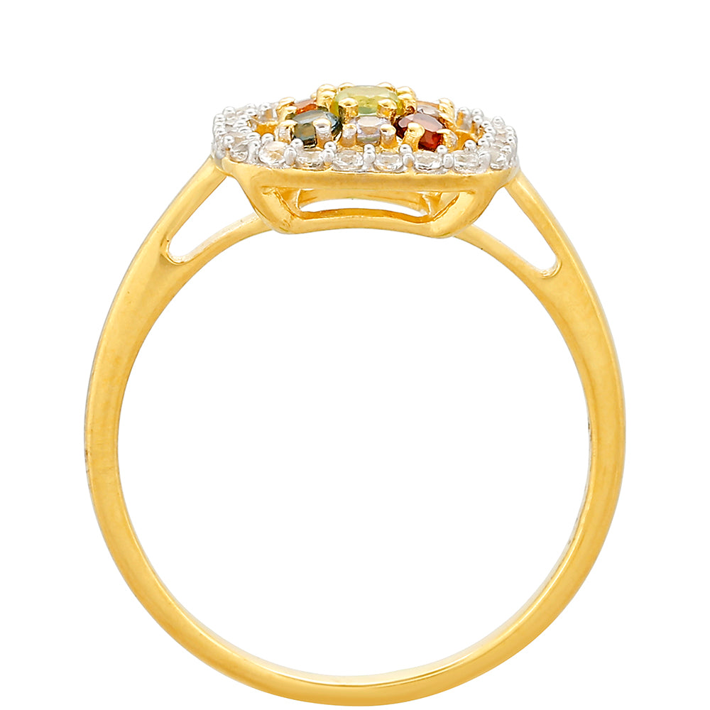 Arannyal Bevont Ezüst Gyűrű Tanzanittal és Madeirai Citrinnel 4 