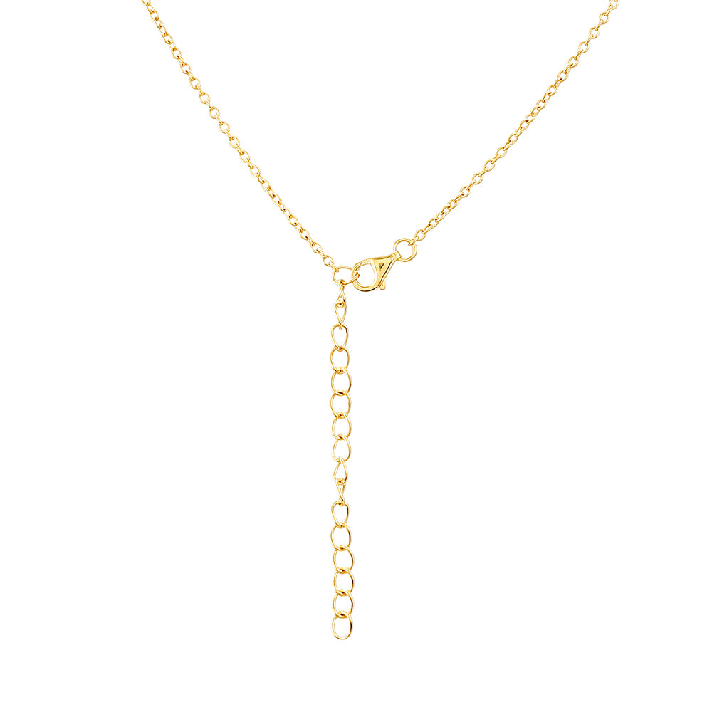 Arannyal Bevont Ezüst Nyaklánc Ametiszttel és Madeirai Citrinnel 2 