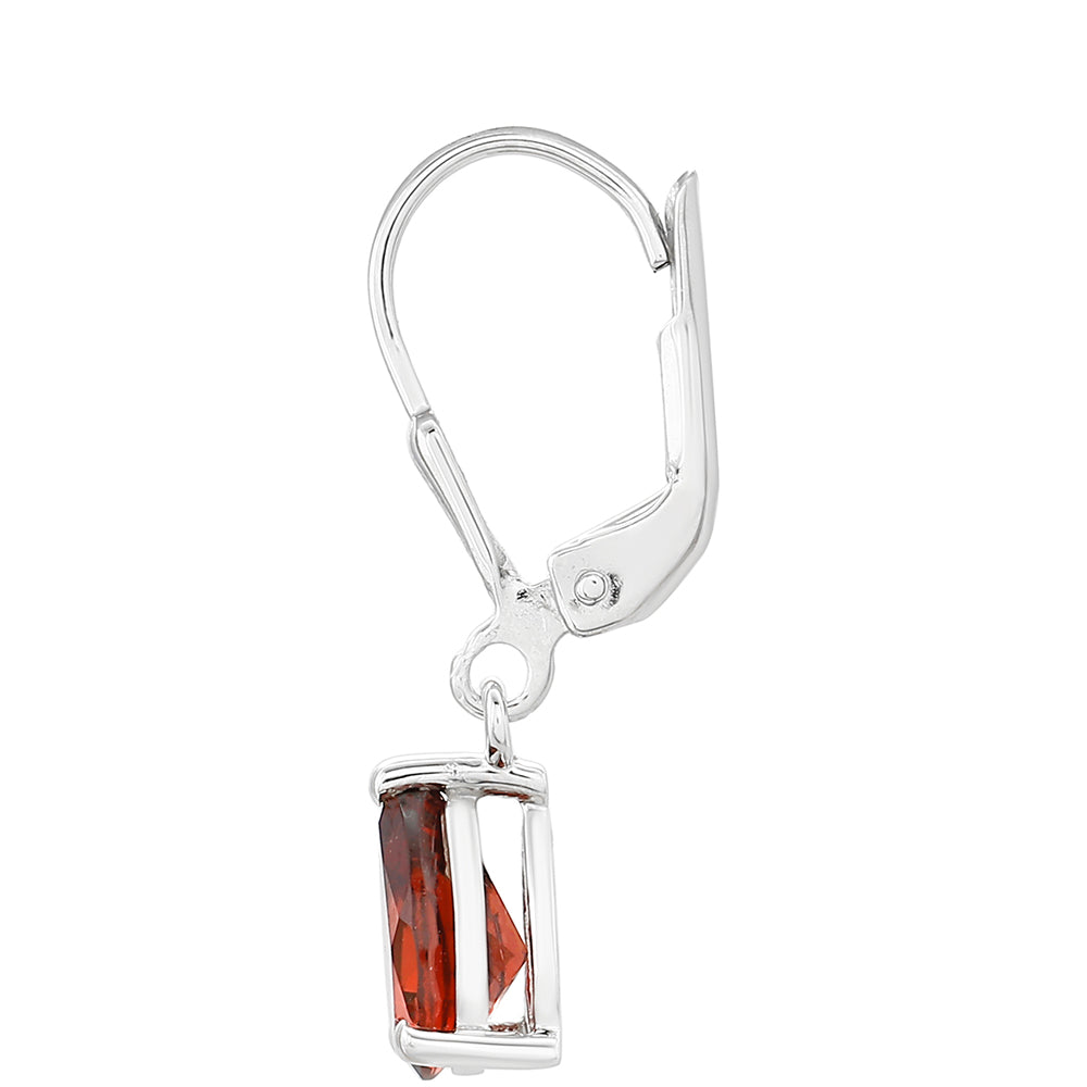 Ezüst Fülbevaló Gránáttal 2 