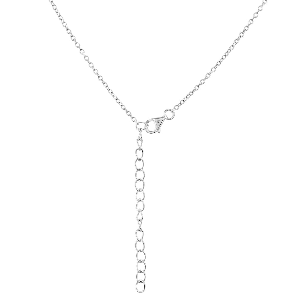 Ezüst Nyaklánc Gránáttal és Fehér Topázzal