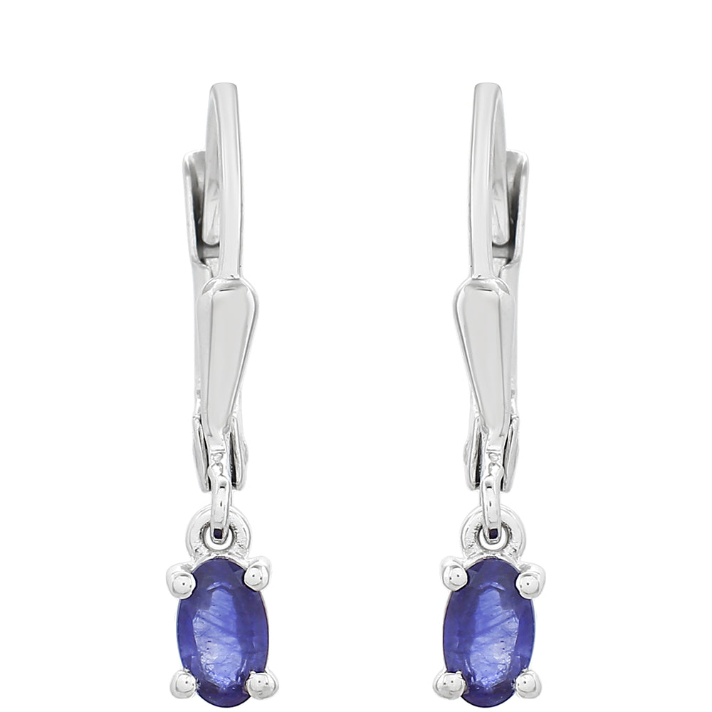 Ezüst Fülbevaló Thai Zafírral