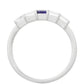 Ezüst Gyűrű Thai Zafírral és Fehér Topázzal