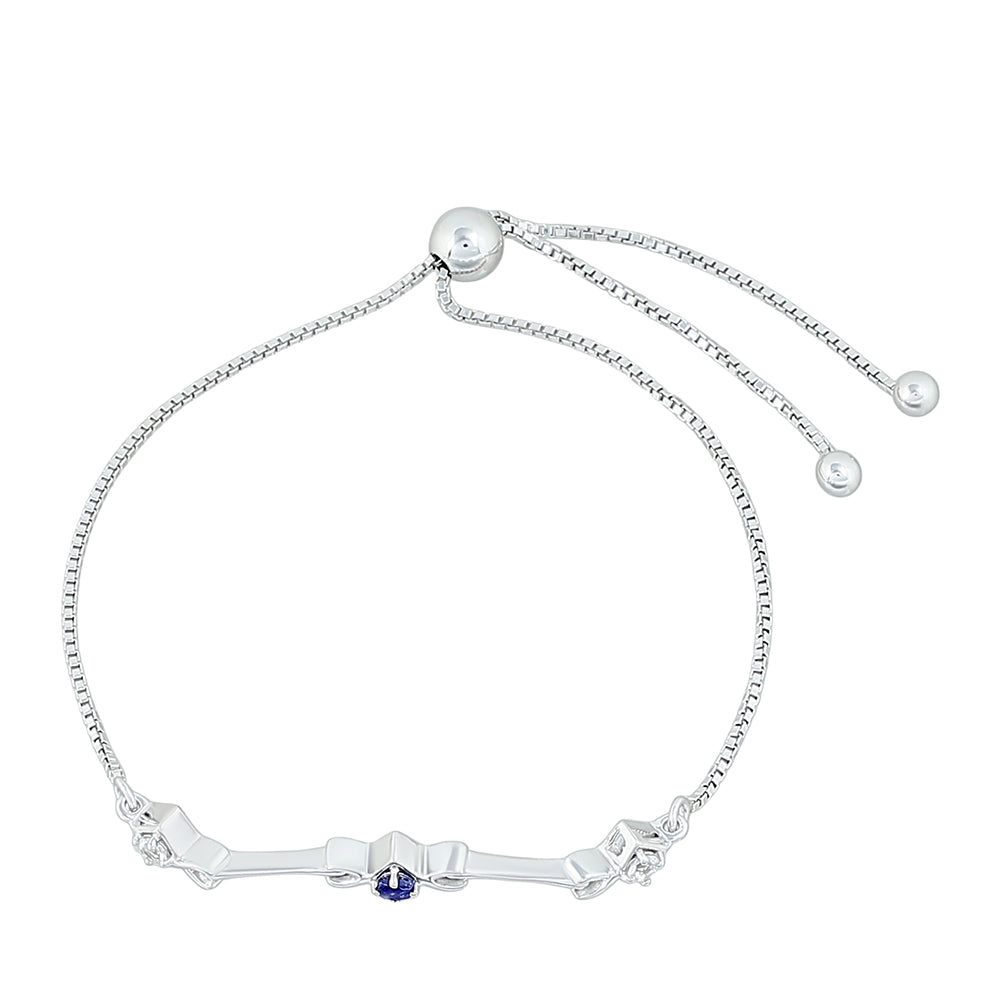 Ezüst Karkötő Thai Zafírral és Fehér Topázzal 2 