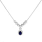 Ezüst Nyaklánc Thai Zafírral és Fehér Topázzal