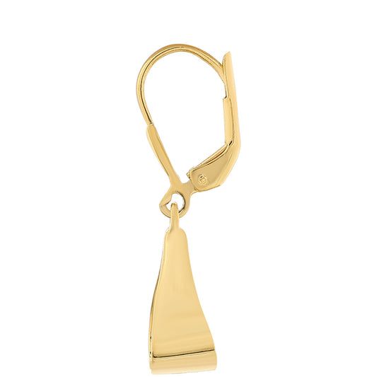 Arannyal Bevont Ezüst Fülbevaló Barokk Édesvízi Tenyésztett Gyönggyel