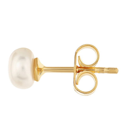 Arannyal Bevont Ezüst Fülbevaló Barokk Édesvízi Tenyésztett Gyönggyel