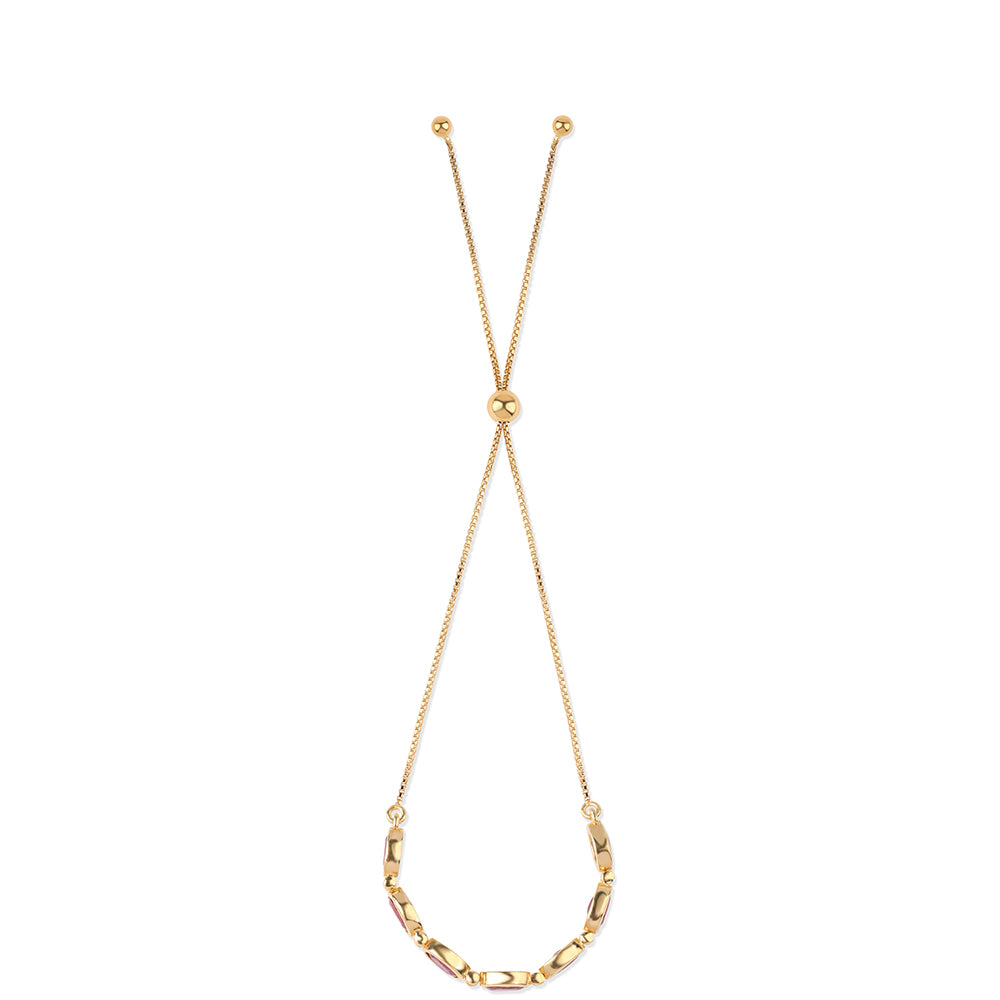 Arannyal Bevont Ezüst Karkötő Mozambiquei Rubinnal 3 