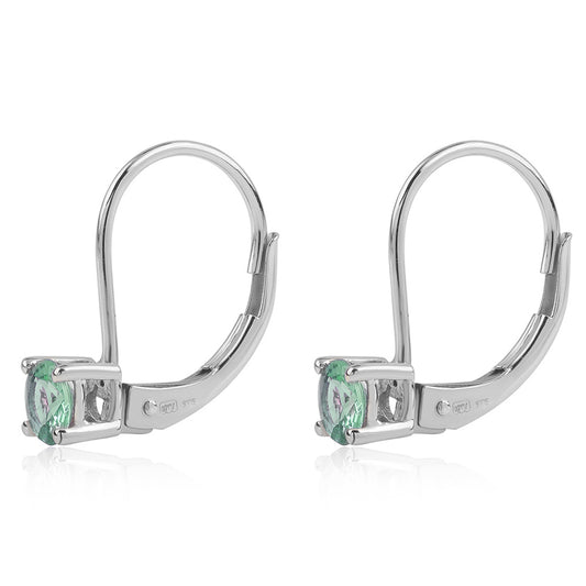 Ezüst Fülbevaló Brazil Smaragddal