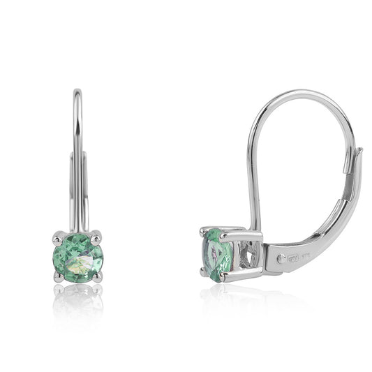 Ezüst Fülbevaló Brazil Smaragddal