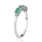 Ezüst Gyűrű Brazil Smaragddal és Fehér Topázzal