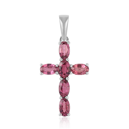 Kereszt Ezüst Medál Cruzeroi Rubellittel
