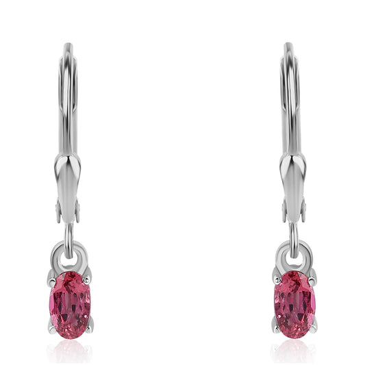 Ezüst Fülbevaló Cruzeroi Rubellittel