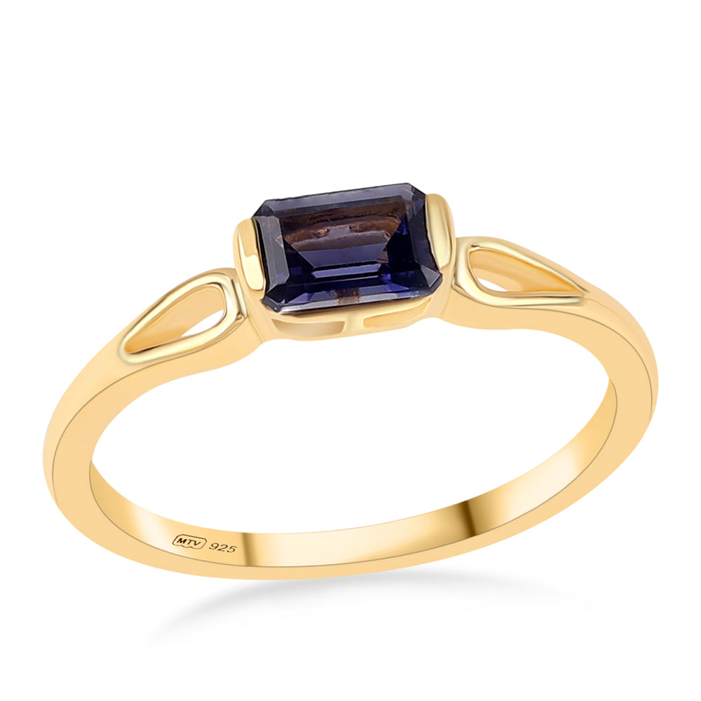 Arannyal Bevont Ezüst Gyűrű Iolittal 1 