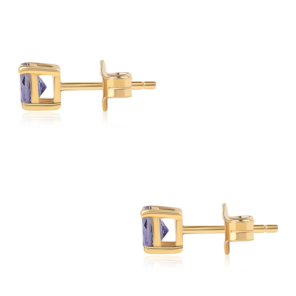 Arannyal Bevont Ezüst Fülbevaló Iolittal 3 