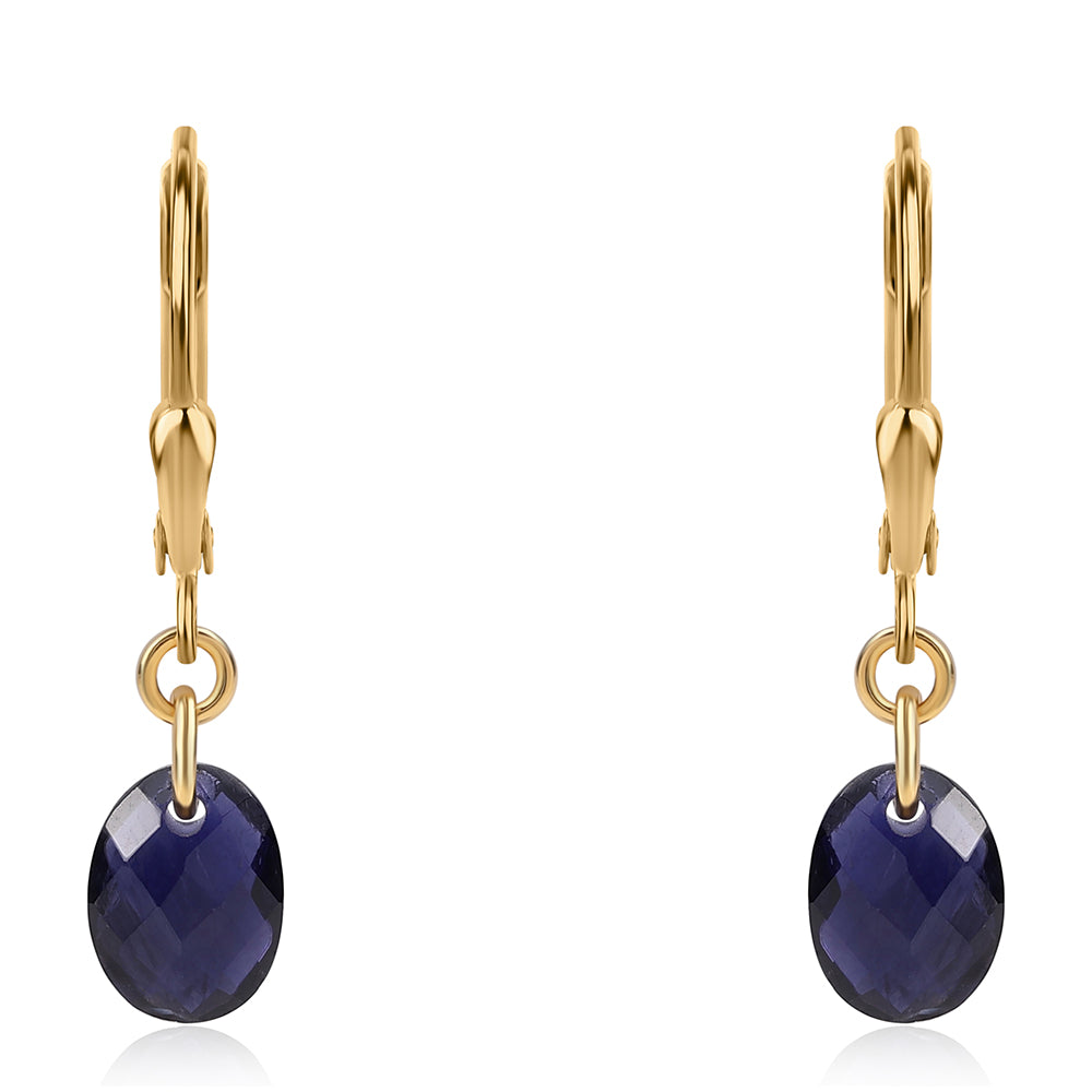 Arannyal Bevont Ezüst Fülbevaló Iolittal 2 