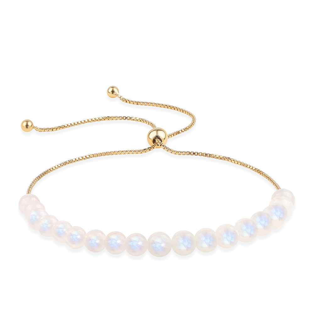 Arannyal Bevont Ezüst Karkötő Szivárvány Holdkővel